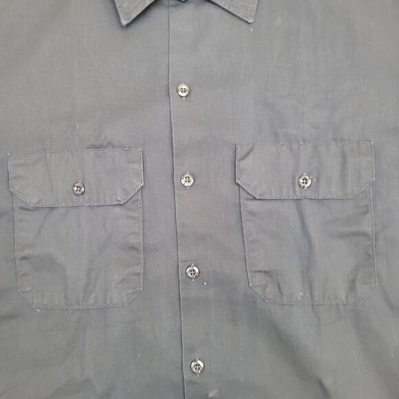 DICKIES Workwear Button Shirt XL 26x32 Blue - Picture 11 of 14